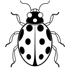 ladybug silhouette vector illustrator