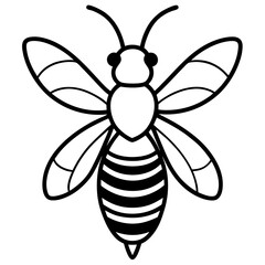 bee line art vector