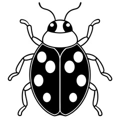 ladybug silhouette vector illustrator