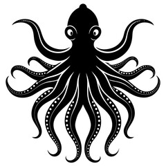 octopus silhouette vector illustrator