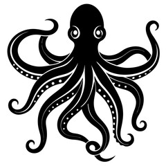 octopus silhouette vector illustrator
