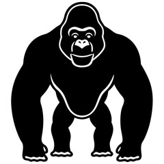 gorilla silhouette vector illustrator