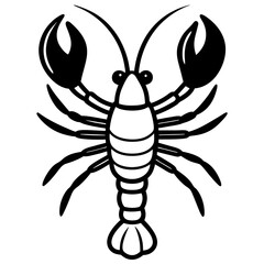 lobster line art vector