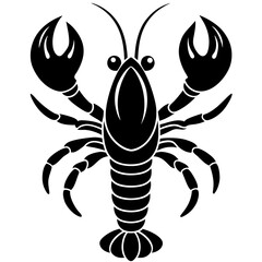 lobster silhouette vector illustrator