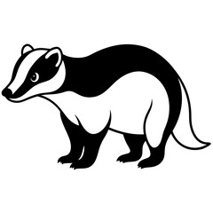 badger line art vector