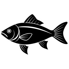 Trout fish silhouette vector illustrator