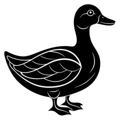 duck silhouette vector illustrator 