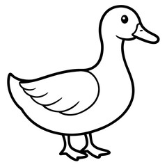 duck line art vector