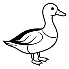 duck line art vector