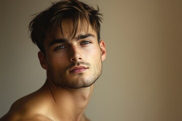 Fototapeta premium Studio picture of a young and handsome man posing isolated