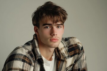 Fototapeta premium Studio picture of a young and handsome man posing isolated