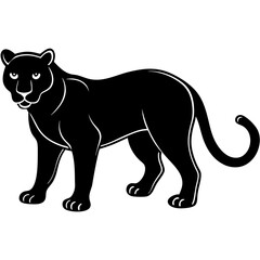 panther silhouette vector illustrator 