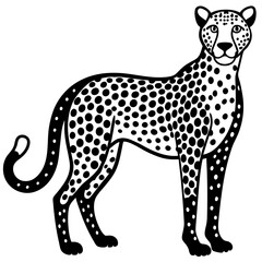 cheetah silhouette vector illustrator