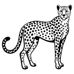 cheetah silhouette vector illustrator