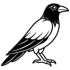 raven line art vector