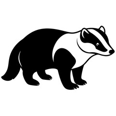 badger silhouette vector illustrator 