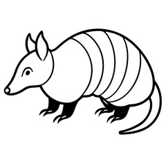 armadillo line art vector