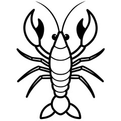 lobster line art vector