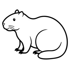 badger line art vector 