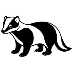 badger line art vector