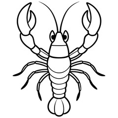lobster line art vector