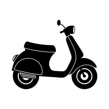 recommend clip art: scooter silhouette, black and white silhouette, vector and illustration