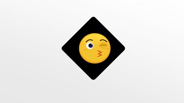 animation design of emoji plinking eyes