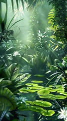 Fototapeta premium Abstract jungle with conceptual design.