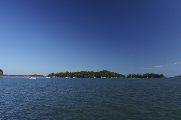 Obraz premium 松島湾 遊覧船から眺める海の風景 Matsushima Bay Ocean view from a sightseeing boat