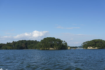 松島湾 遊覧船から眺める海の風景 Matsushima Bay Ocean view from a sightseeing boat