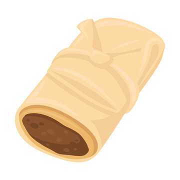 Tamale Emoji Icon Illustration. Traditional Food Vector Symbol Emoticon Design Doodle Vector.