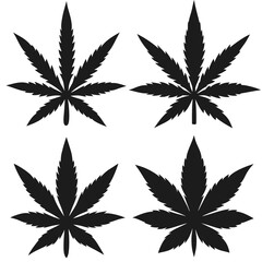 Marijuana silhouette vector icon design