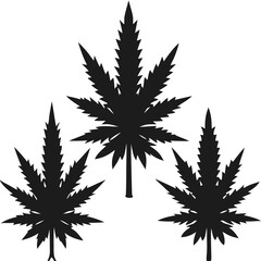 Marijuana silhouette vector icon design