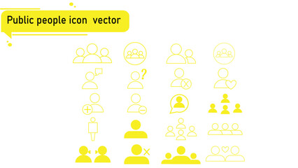  abstracts design vector public people icon  sets