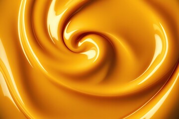 Golden Glossy Spiral Abstract Texture Background