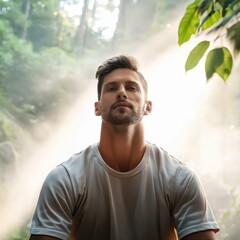 Generated image Serene image illustrating the practice of mindfulness meditation