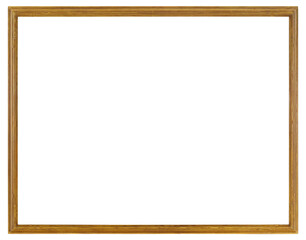 Narrow old picture frame in PNG format on a transparent background.