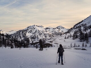 Solo Snowshoeing Adventure in the French Alps