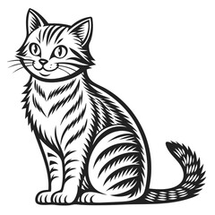 Obraz premium Cat PNG Illustration Isolated on Transparent Background for Pet and Animal Design Projects