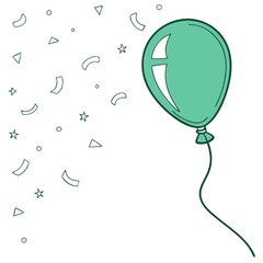 Green Balloon PNG Illustration Isolated on Transparent Background for Party and Celebration Designs