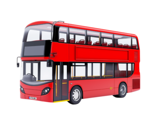 city bus isolated on white