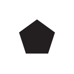 Geometric shapes, pentagon icon. Simple line, outline 3d figures icons for ui and ux, website or mobile application