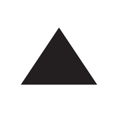 Solid Black Triangle Graphic Design Element. A simple, solid black triangle graphic, perfect for use as a design element in various projects.