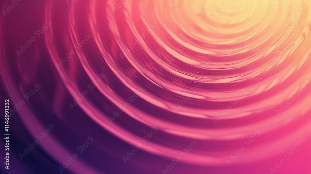 Poster pulsating circles create a mesmerizing visual effect in vibrant colors. generative ai