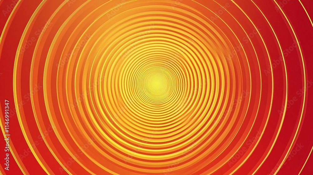 Poster pulsating circles create a dynamic visual effect in vibrant colors. generative ai