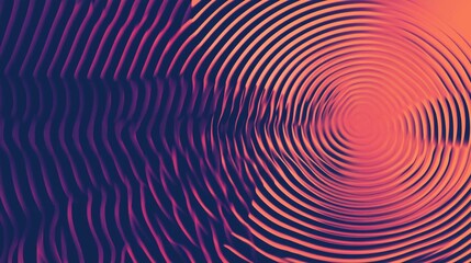 Pulsating circles create a mesmerizing visual effect in vibrant colors. Generative AI