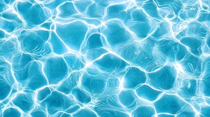Top View of Clear Blue Water Surface Texture in Swimming Pool