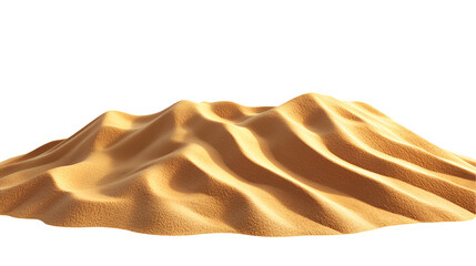 Obraz premium Golden Desert Sand Dune Texture, Isolated Background, Wave Pattern