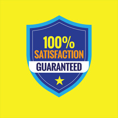 100% Guarantee Sticker Customer Satisfaction Icons, Seal, Badge, and Sticker Design Badge, and Satisfaction Seal Vector