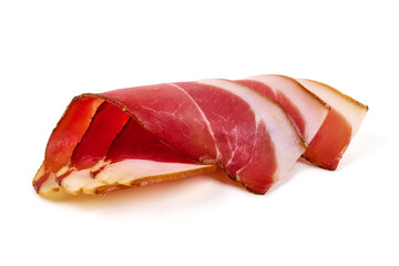 Jamon, jerked meat, isolated on white background. High resolution image.